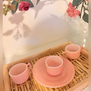 Hazel Atlas Elegant Pink Tea Set